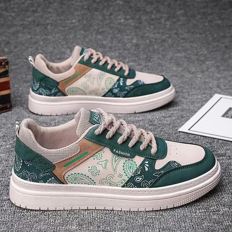 Módní pánská obuv, nová jarní a podzimní sezóna 2025, prodyšná všestranná ležérní trendy obuv, pánská pracovní lehká sportovní desková obuv