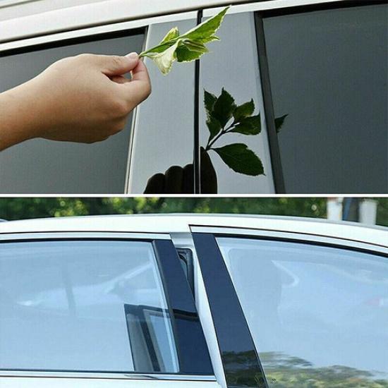 For Ford Taurus 2010-2019 Glossy Black Pillar Posts Covers Window Door Trim 6PCS