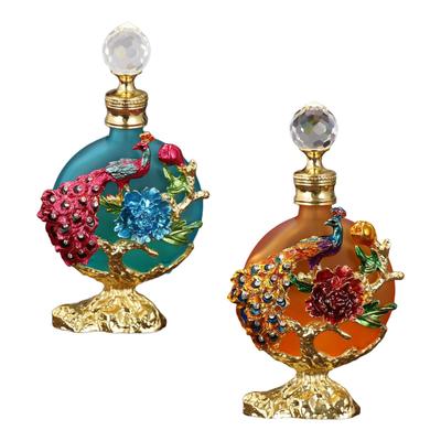 Empty Refillable Perfume Bottle Decorative Luxury Vintage Design Home Decoration 30ml Glass Perfume Bottle Essential Oil Bottle