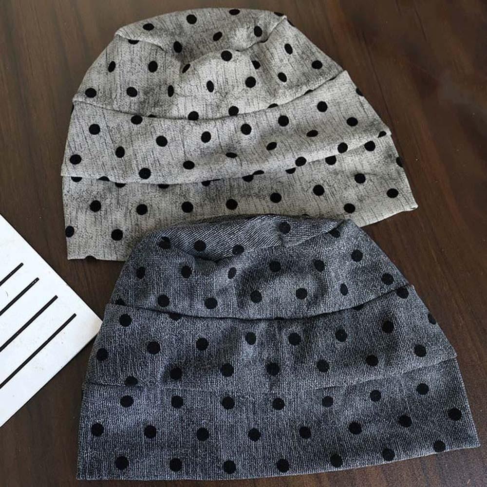 Retro Slouchy Skull Cap Soft Vintage Pullover Hat Elegant Turban Cap Windproof Head Wrap Students