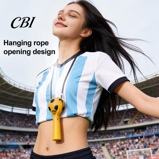 Multi-speed Handheld Fan Soccer Neck Fan, Portable Mini with Lanyard, Soft Breeze Football Shape Cooling for Outdoor Sports, Gift