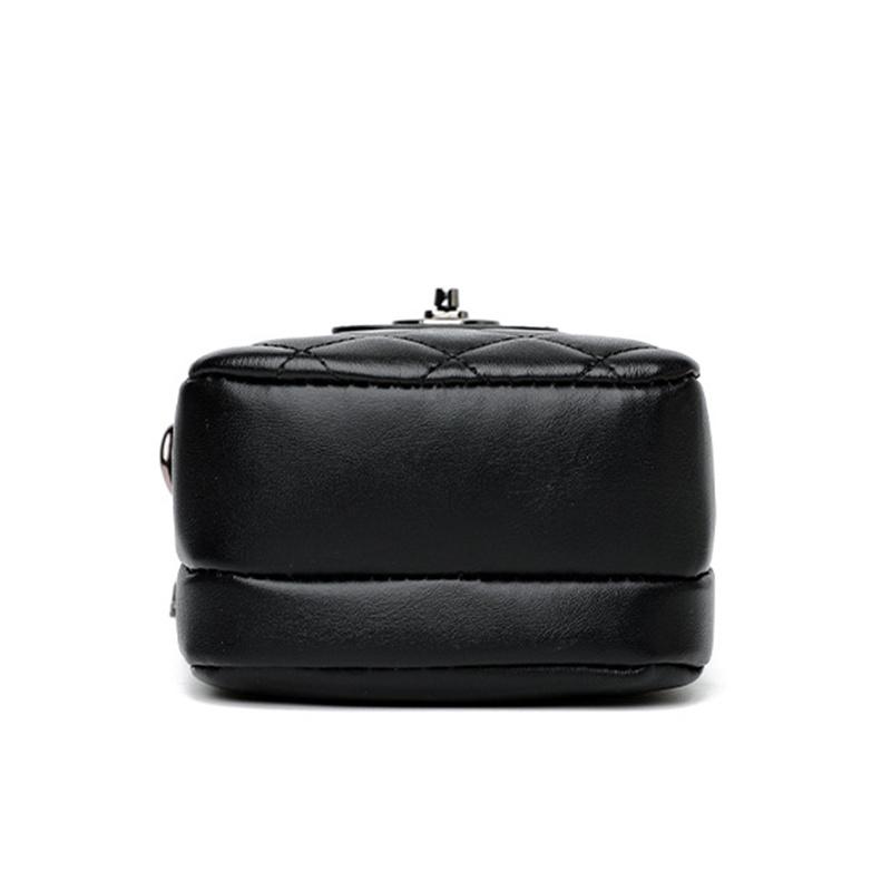 IELGY Women's Fashion Black Rhombus Messenger Mobile Phone Bag