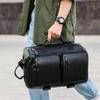 Herr Retro PU Läder Gränsöverskridande Laptop- & Reseryggsäck med Stor Kapacitet