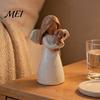 Sympathy Gifts for Loss of Pet Angel Holding Puppy Figurine, Cute Dog Resin Statue Home Small Tabletop Sculptures Shelf Desk Decor, Handcrafted