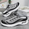 Shoes women's 2025 spring and summer lazy shoes shoes casual breathable fly-woven semi-slippers mother shoes