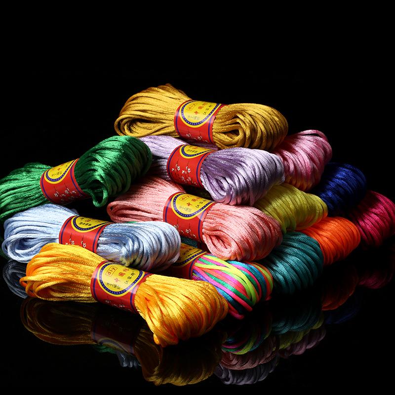 Red Polyester Chinese Knotting Cord for DIY Bracelets and Beading