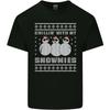 Chillin With My Snowmies Funny Christmas Mens Cotton T-Shirt Tee Top