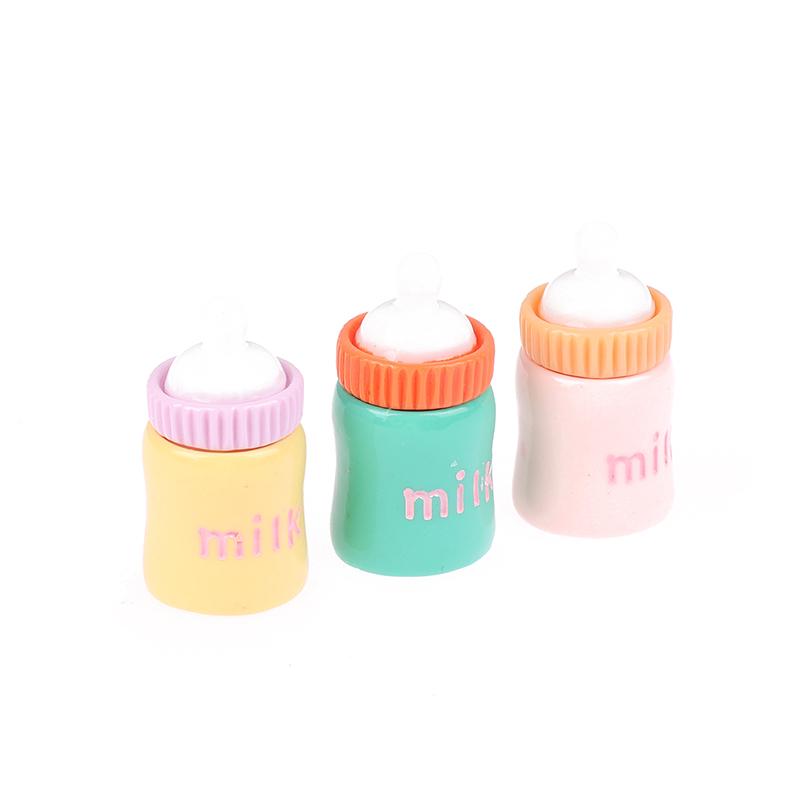 2Pcs Baby Dolls Feeding Bottle Magic Dummy Pacifiers Milk Bottle For Doll House Feeding Diy Accessories