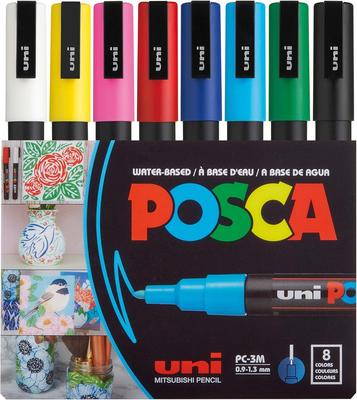 Mitsubishi Pencil Water-based Pen Posca Fine Point Round Core 8 Colors PC3M8C