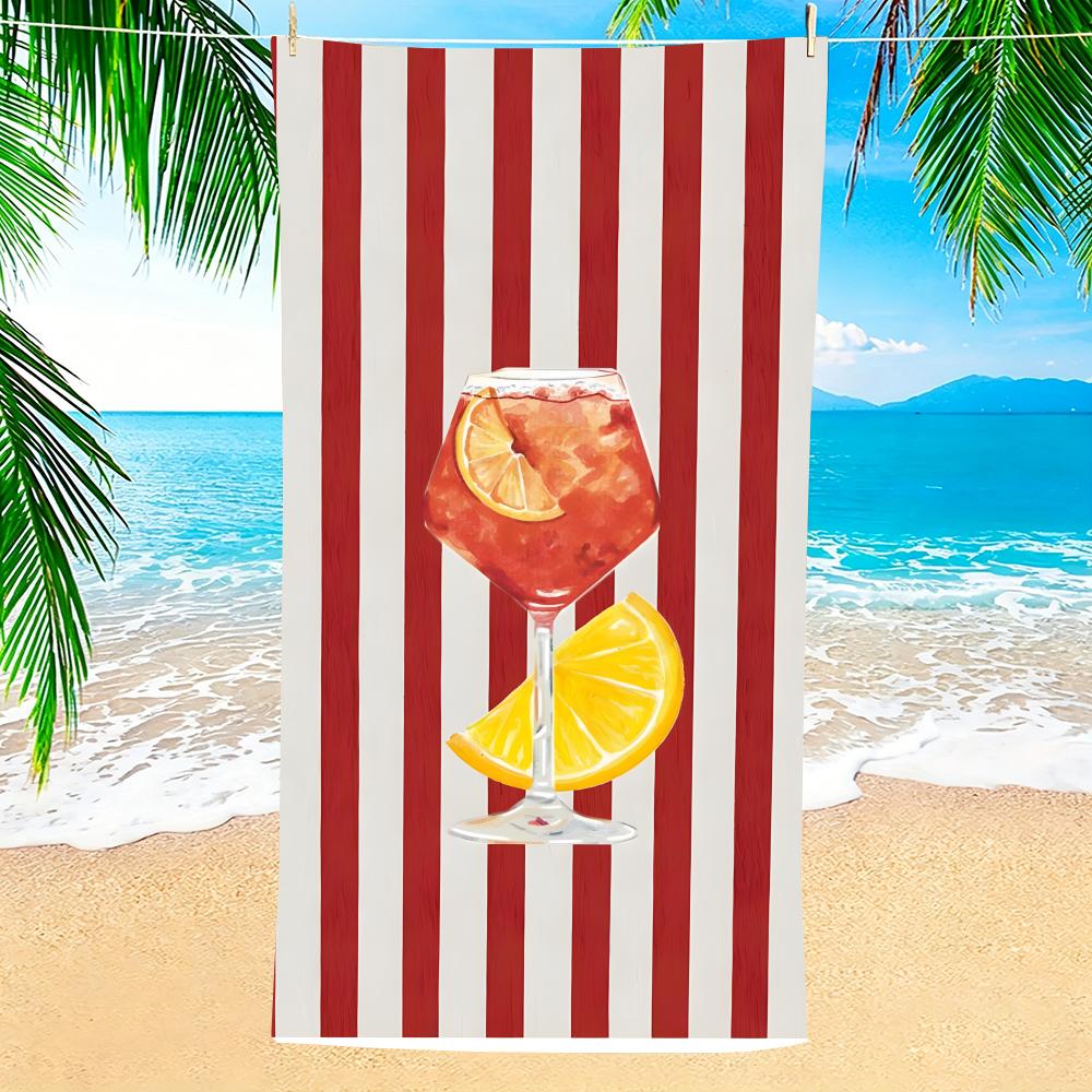 Towel Microfiber beach towel, quick-dry, sand-free, ultra-fine fiber, super soft. A-Aperol Spritzs