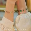Clover*Hetian jade four-leaf clover bracelet, lucky niche design, new model that enhances complexion