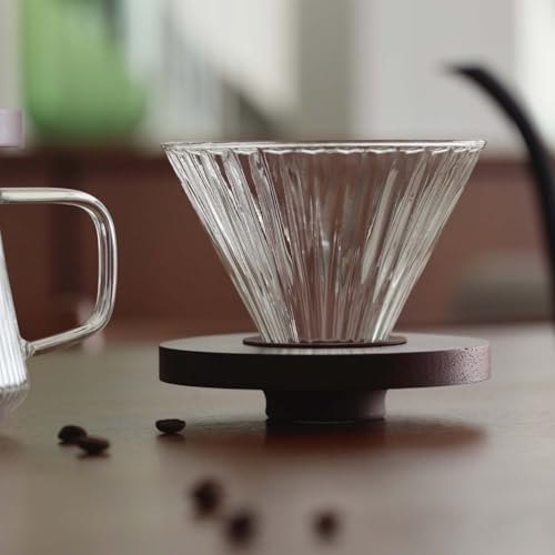 Pearl Metal PYREX Coffee Dripper, Coffee Filter, Cup, Brown, Heat-Resistant Glass, CP-8665
