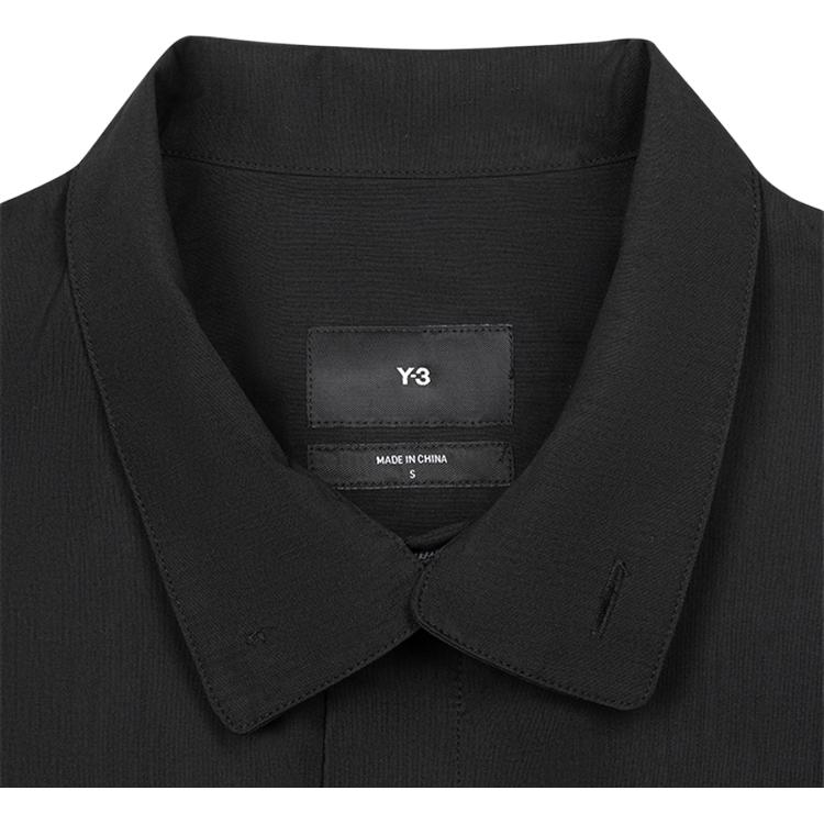Y-3 Plain Button Long Sleeve Shirt Unisex shirts Black H63082