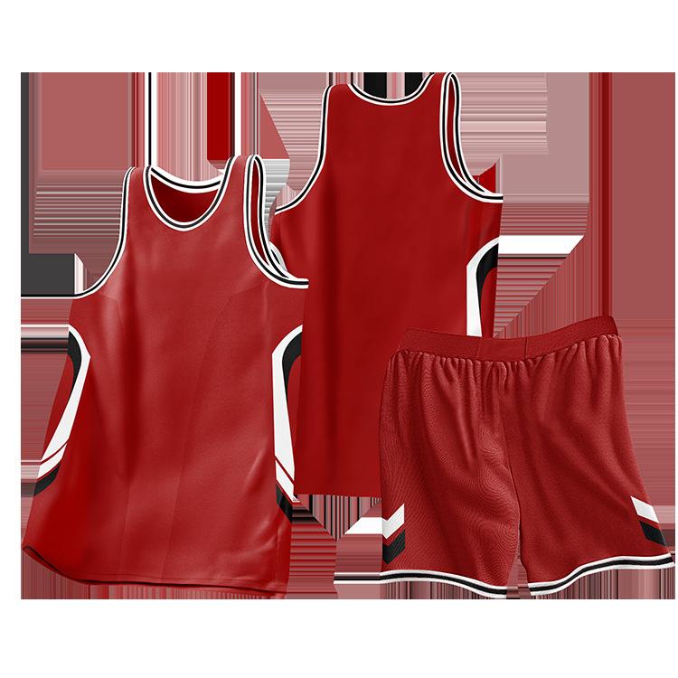 Basketball Jersey Set Summer Game Jersey Children S Jersey Training Jersey Boys  Sports Jersey Women S Quick-Drying Back 3XS красный
