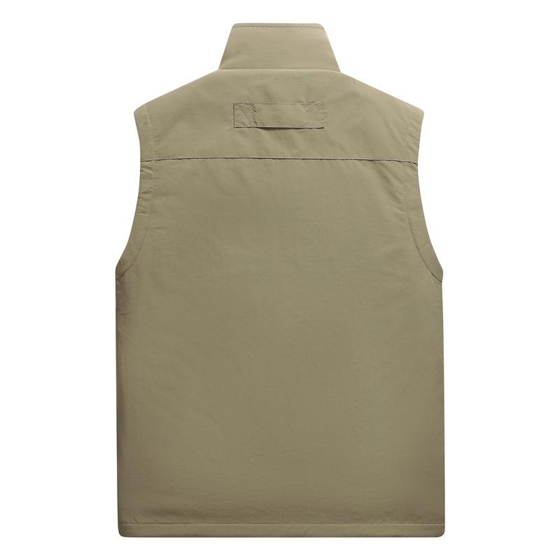 New Autumn and Winter Vest Men's Earthy Outdoor Leisure Middle-aged and Young People Plus Velvet Fishing Vest Vest Horse Clip Sports Jacket Men