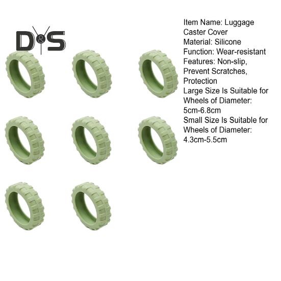 8 Pcs Luggage Caster Cover Thick Reduce Noise Caster Protection Prevent Scratches Non-slip Suitcase Wheel Covers Wear-Resistant Waterproof Wheel