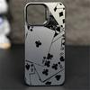 Barevný stříbrný přeshraniční pouzdro na telefon s hracími kartami kompatibilní pro Apple 15 matné 13/15 11 Pro Max kreativní kryt