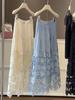 Lace Crochet A-Line Midi Skirt Hollow Patchwork Half Skirt Versatile Designer Women's Skirt JM2619
