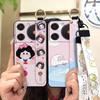 Silicone Wrist Strap Phone Case For ZTE Nubia Music Lanyard Durable Wristband Soft Case Ring Anti-knock Cartoon Cute