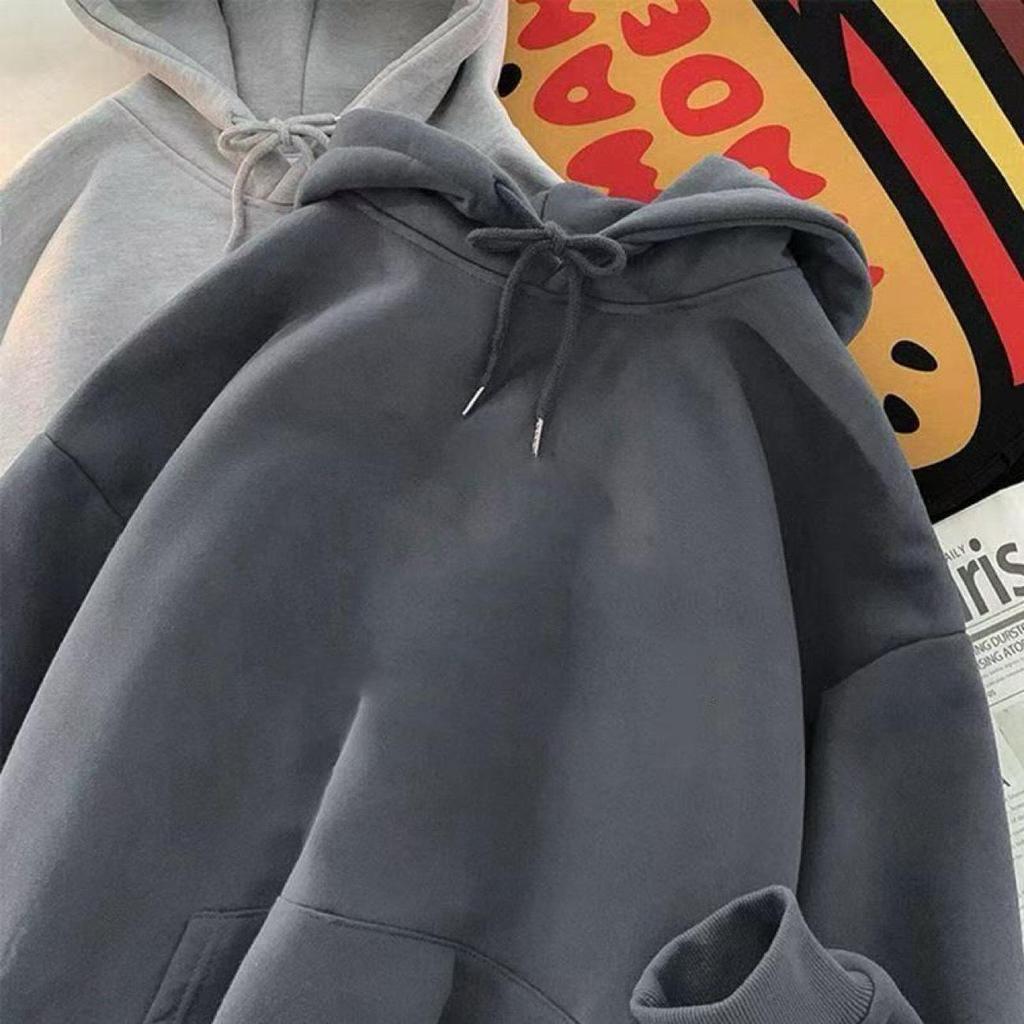 Men's Winter Thick Hooded Sweatshirt 2025 New Style Loose Pullover