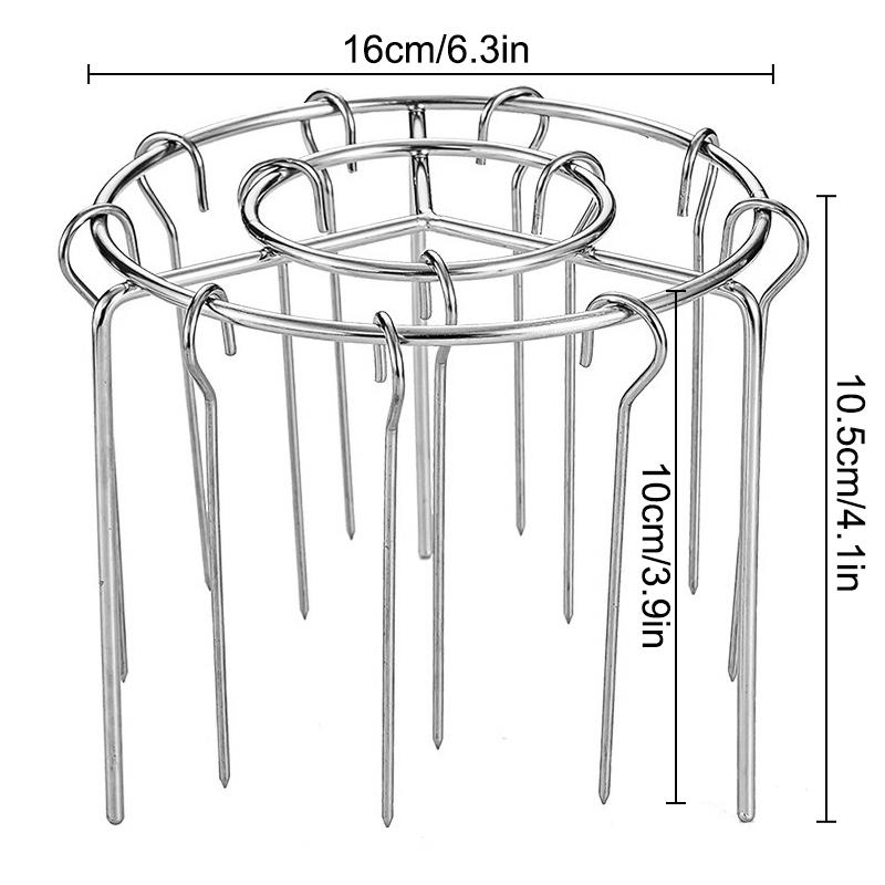 Griglia Verticale in Acciaio Inossidabile Porta Griglia per Friggitrice ad Aria Spiedini Grigliati Strumento per Carne Grigliata Accessorio per Cucina Forno Friggitrice ad Aria