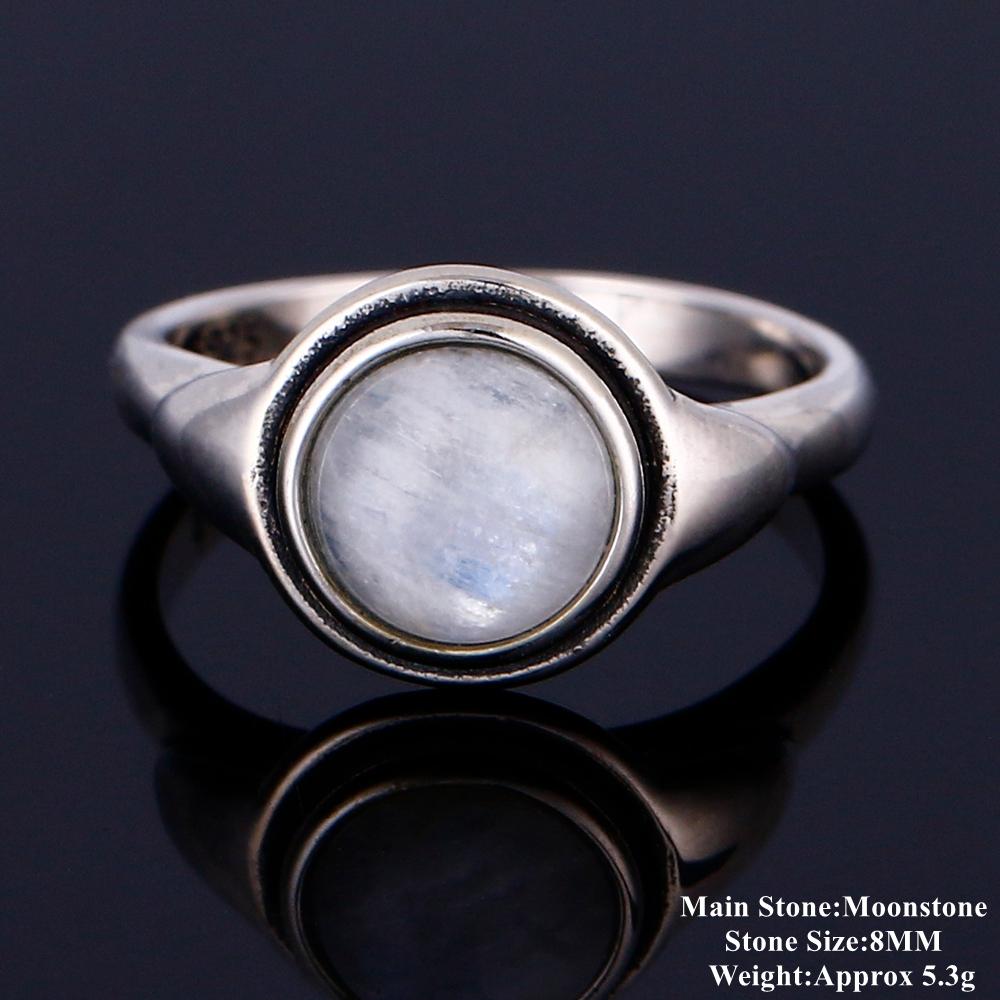 Nasiya Luxus Vintage Mondstein Ringe Kupferfarbener Schmuck Edelsteinringe Für Frauen Jubiläum Dropshipping