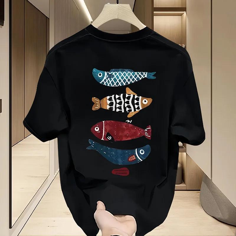 

Summer men s Instagram fashion brand street round-neck short-sleeved top, high-end American high-end street 100% cotton T-shirt 4XL