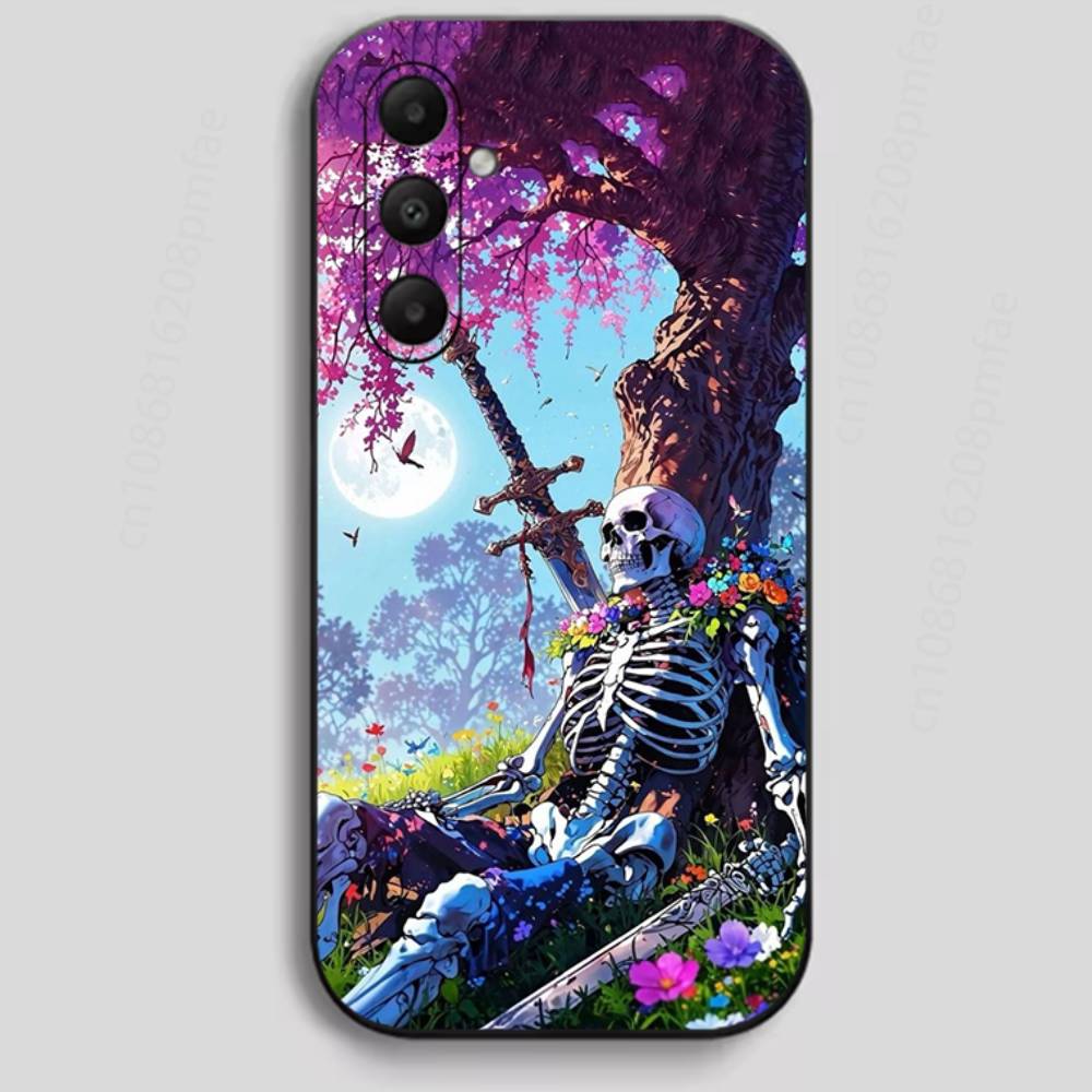 

Gothic Skeleton Dark Aesthetic Phone Case for Samsung Galaxy A73,23,53,33,24,72,22,52,32,54,A34 Soft Cover Samsung A51 4G