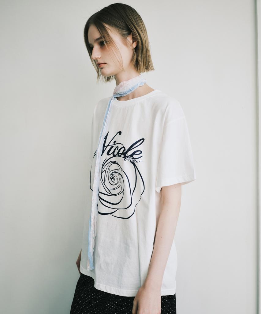 Nigaennikol Nicole Rose Sleeve Top_Cream Navy