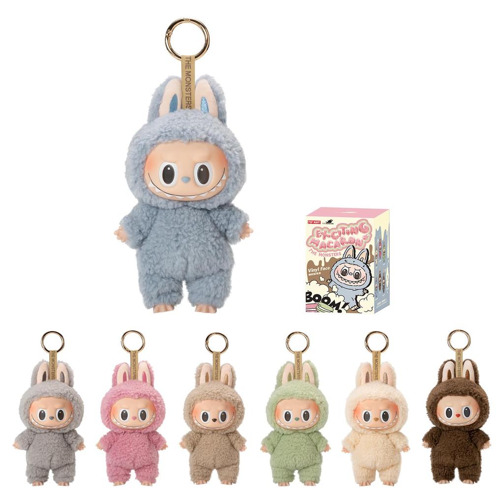 Single POP MART The Monsters Delicious Macaroons Vinyl Face Blind Box Random Design Action Figure Collectible Toy Home Single Box - Decoration,