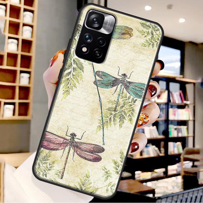 Dragonfly Case For Xiaomi Redmi Note 12 11 10 9 8 Pro Note 12S 11S 10S 9S Cover For Redmi 9 10 12 C