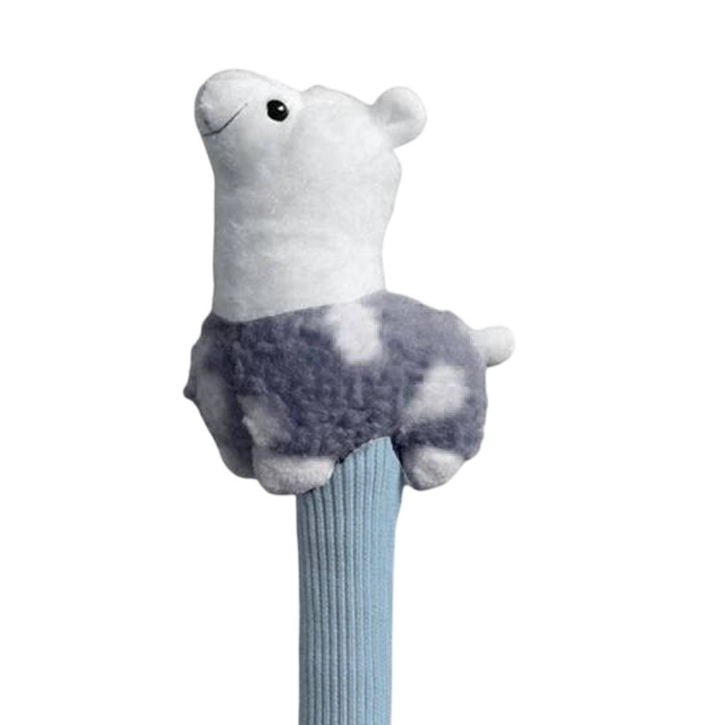 Badminton Racket Handle Cover Cute Stuffed Animal Decorative Knitting Non Slip Racket Grip Protector Badminton Accessories