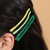 Square Clip + Colored Hairpin 2-piece Set (Green)