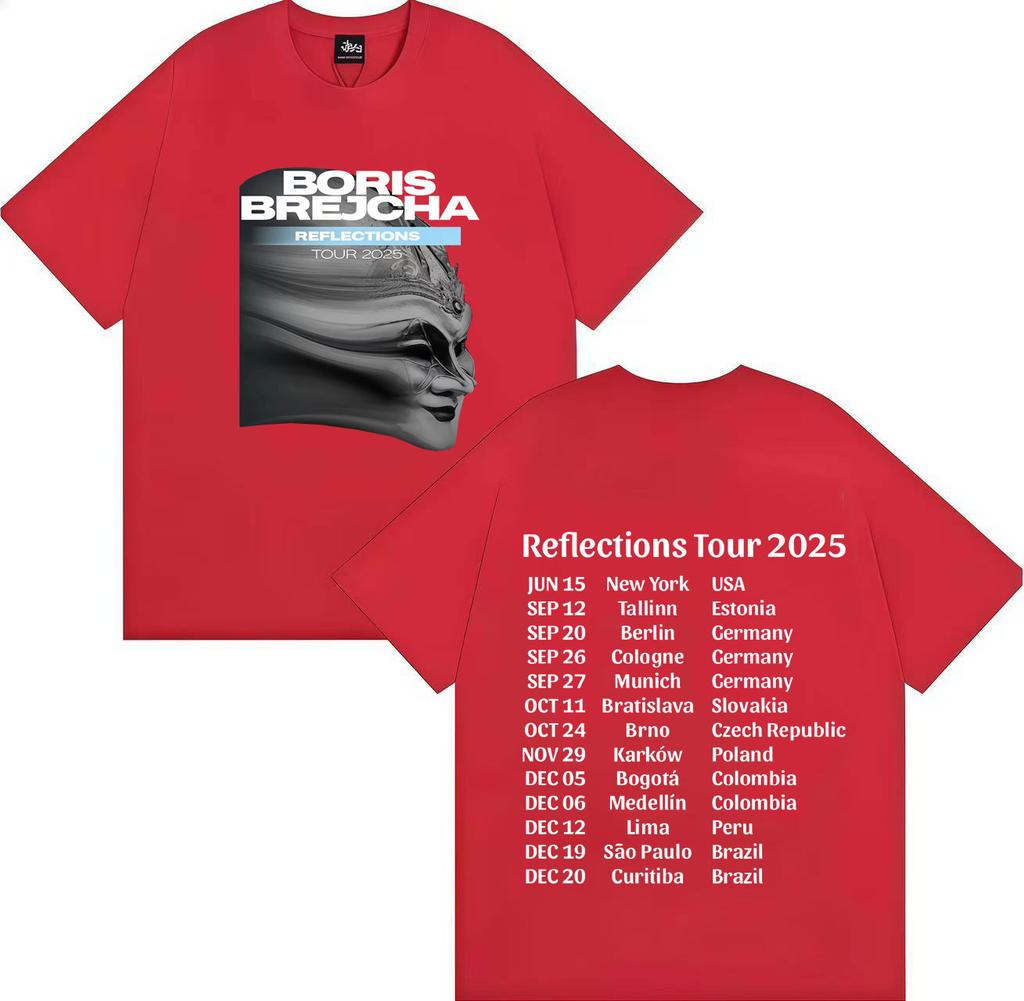 2025 Boris Brejcha Reflection Tour Hot Sale Gothic Double Sided Print T Shirt Men Women Summer T Shirt Fashion Short Sleeve Tops