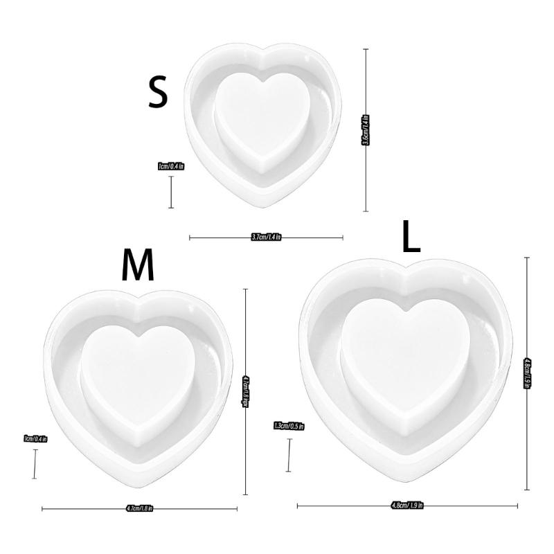 Earrings Molds Resin Craft Moulds Hollow Heart Shape Pendant Mold Unique Keychain Molds Jewelry Hand-Making Accessories