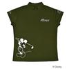 Mickey Mouse Short Sleeve Mock Neck Shirt [Delsol] (JP, Alphabet, L, Standard, Khaki)