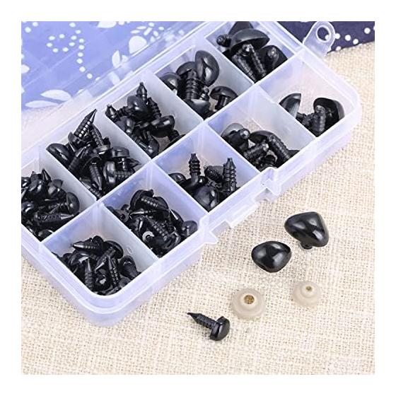 125 Pieces Triangle Nose Stuffed Toy Eyes Toy DIY Nose Toy Teddy Bear Doll Making Sewing