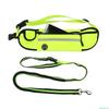 Hands Free Pet Dog Leash With Waist Bag Reflective Elastic Belt Running Dog Nylon Leash Set Collar Harness Pet Accessories