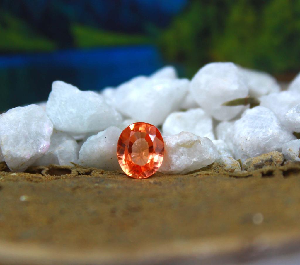 2.85 Carat Washington's Birthday Oval Shape Peach Sapphire Certified Sri Lanka Gemstone SN540