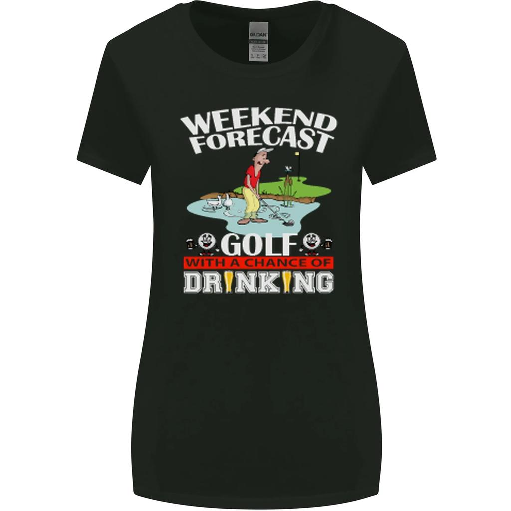 Golf Weekend Golfer Alcohol Beer Funny Womens Wider Cut T-Shirt