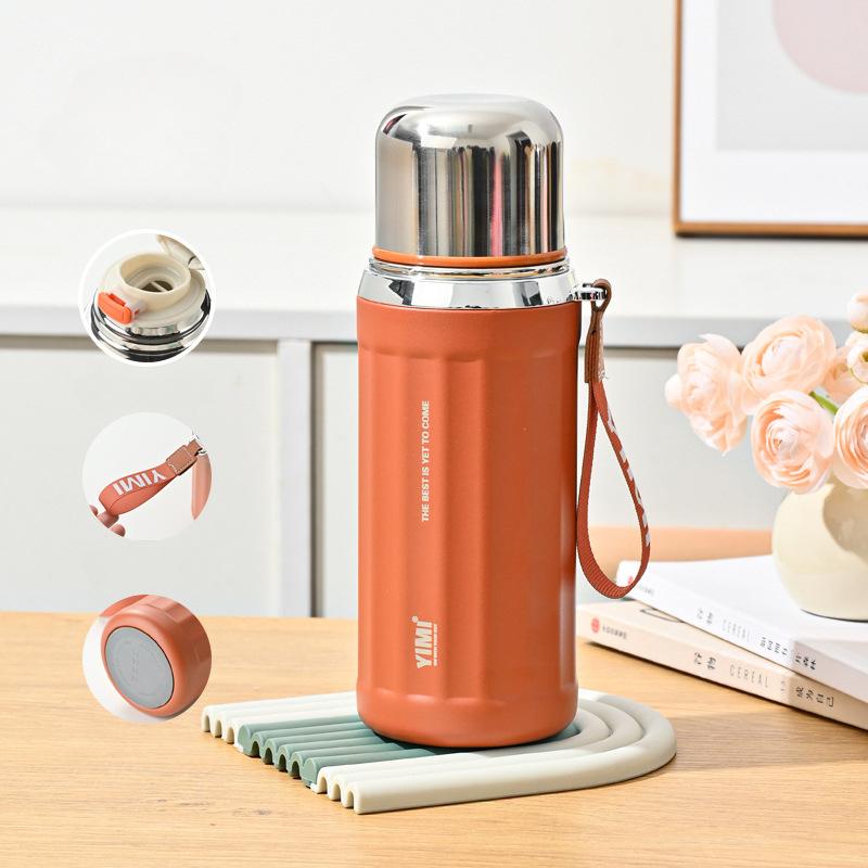 Outdoor Sport Vacuum Flasks Portable Travel Keep Cold Insulated Bullet Water Bottle 630ML Large Capacity Stainless Steel Thermos