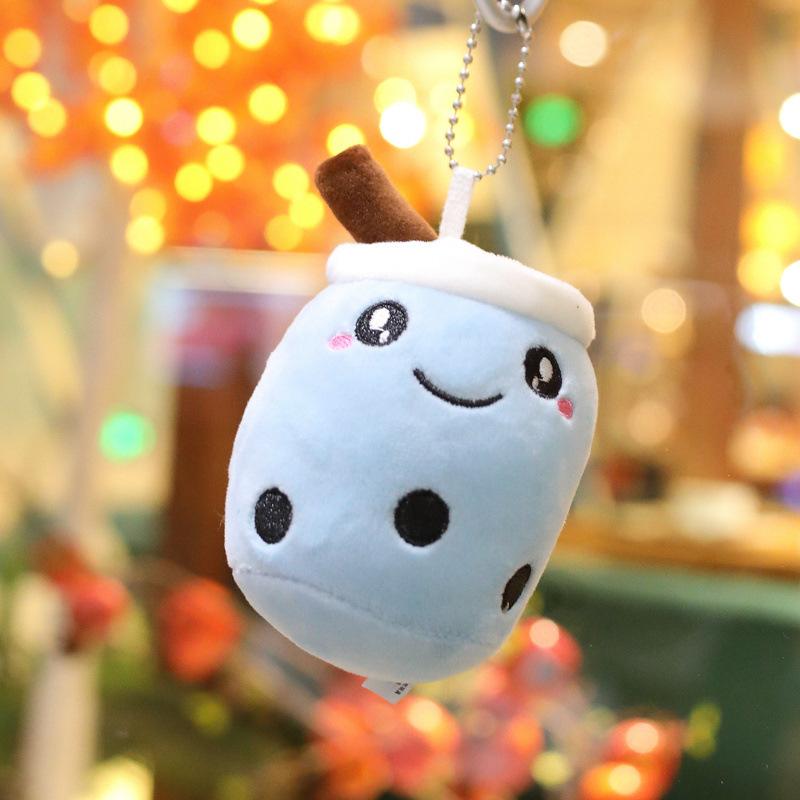 Cute Milk Tea Cup Pendant Plush Toy Cartoon Milk Tea Doll Bag Pendant Keychain