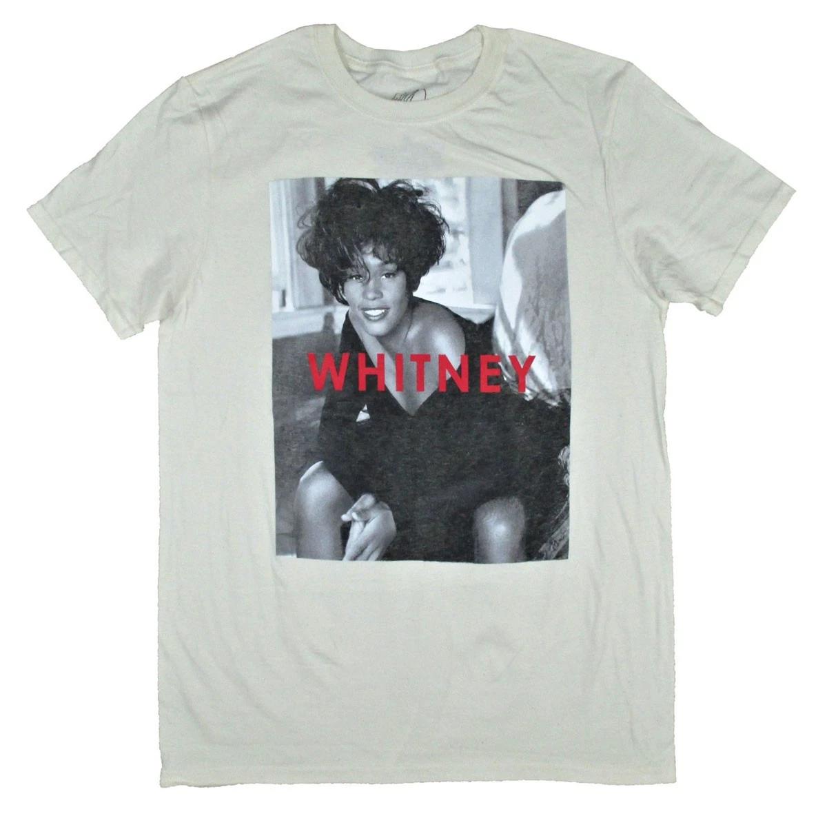 Men s Whitney Houston Name on Cream Tee T-shirt Small Cream XXXL