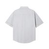 AMI Men's Classic Spring and Autumn Red Heart Embroidered Casual Cotton Solid Color Short Sleeve Shirt On the Chest