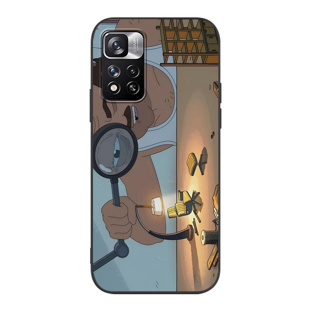 Anime Grimsburg Case for Xiaomi Redmi 10 10C 12C 9 Prime 9C 9A 12 10A 9T K40 Pro Black Soft TPU Mobile Phone Bag Cover