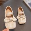 Spring Leather Shoe New Simple Versatile Girl Shoes Comfort Casual Sweet Kid Shoes Exquisite Retro Soft Sole Flat Princess Shoe
