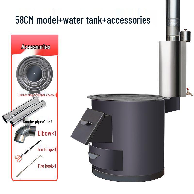 Portable Smokeless Wood-Burning Firewood Stove for Efficient Heating