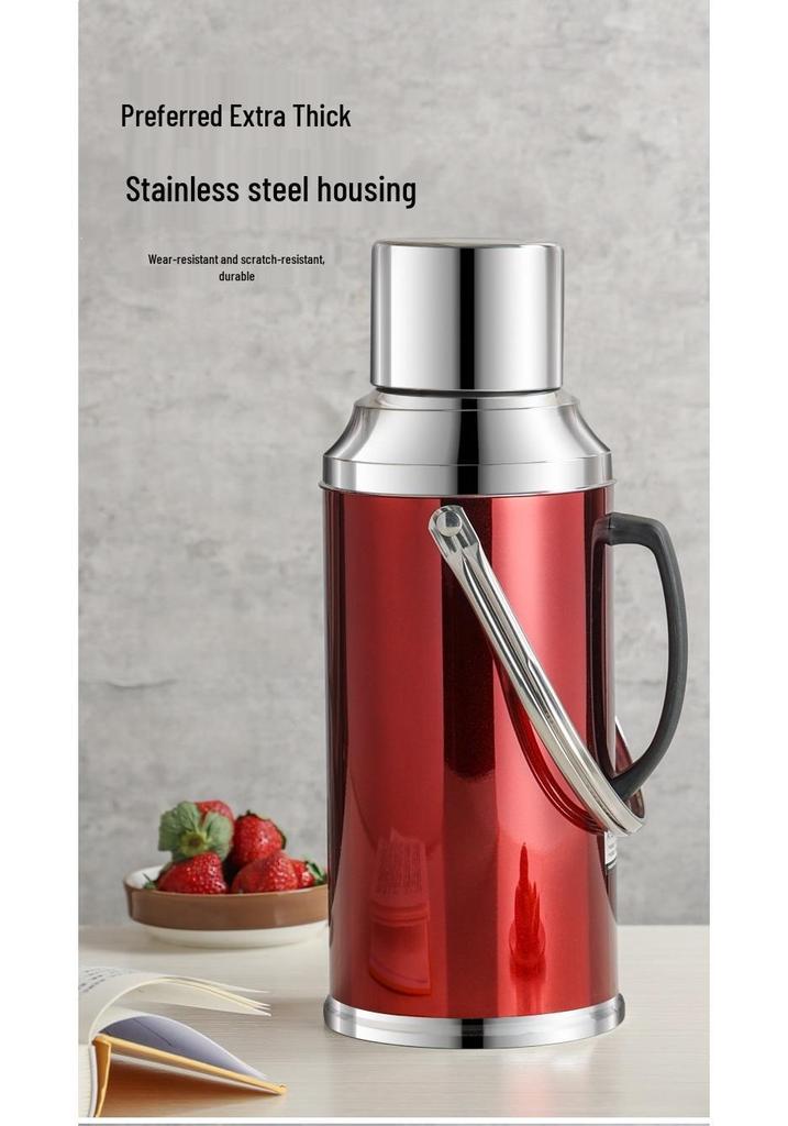 Large Capacity Stainless Steel Teapot Kettle Thermos for Dormitory Use