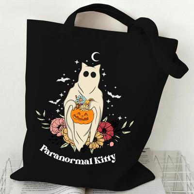 Halloween Umhängetasche Damen Lustige Kürbis Geist Tragetasche Teenager Lässig Gruselige Saison Shopping Canvas Handtasche