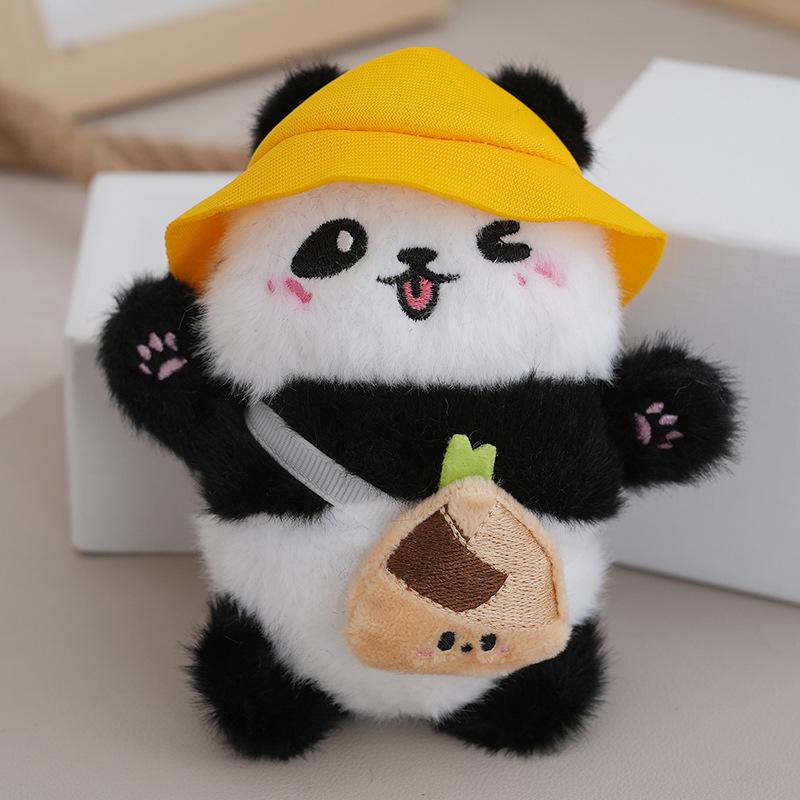 Sweet Panda Mini Plush Keychain Charming Stuffed Animal For Bags And Keys